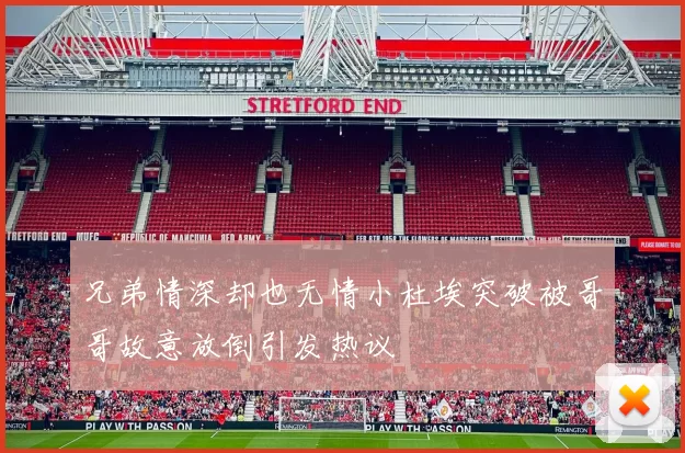 兄弟情深却也无情小杜埃突破被哥哥故意放倒引发热议